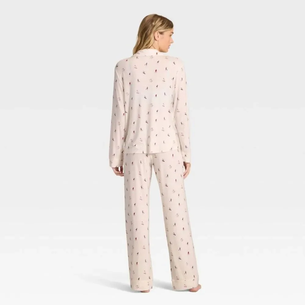Auden - Women's Cloud Knit Modal Long Sleeve Notch Collar  Cream